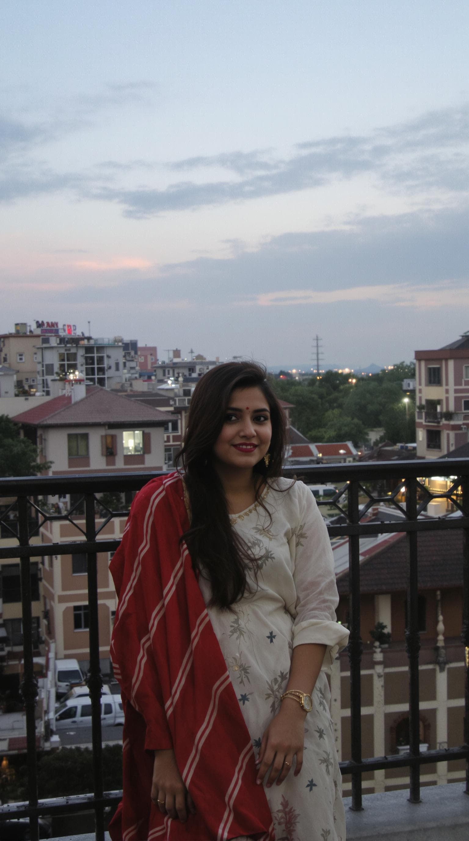 AI generated: A breathtakingly innocent-looking 18-year-old Pakistani girl, her medium frame and soft curves highl...