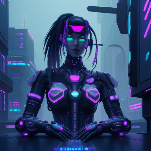 AI generated: futuristic cyberpunk, in a neon-lit cyber city, holographic interfaces, realistic,  cinematic concep...