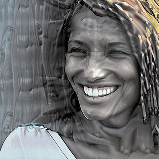 AI generated: hot wet skin, many details, photo filters, amazing look, cool looking, looking up and smiling, sun r...
