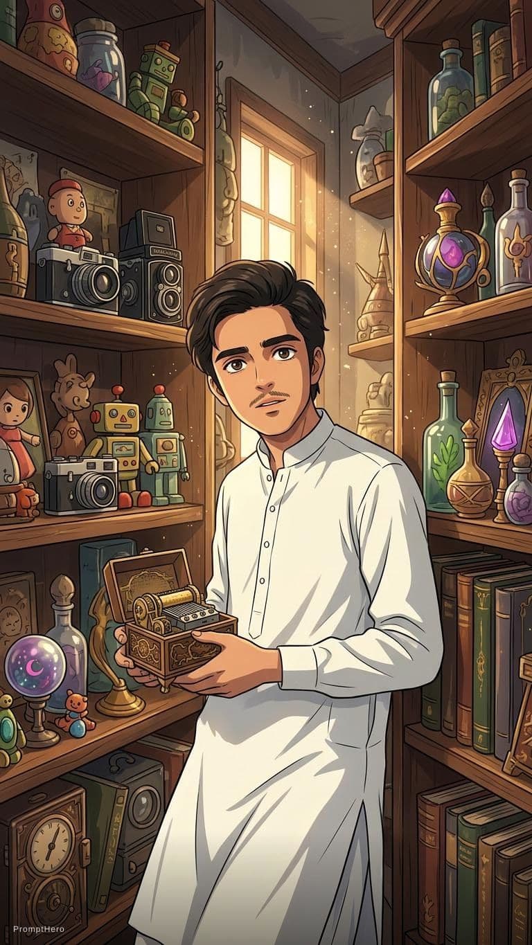 AI generated: store full of curious collectibles :: incredible, anime, Digital 2D, animated by Kyoto Animation, St...
