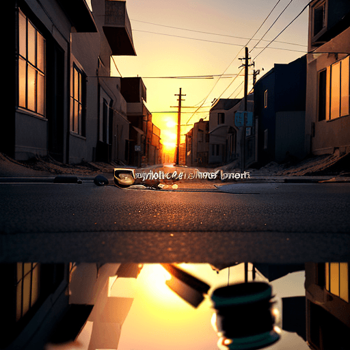 AI generated: Foreground: An empty transparent jar in the middle of an empty street labeled "Nothing Inside! - 0" ...