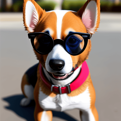 AI generated: perro con lentes