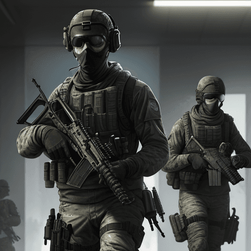 AI generated: call of duty modern warfare qod, in the style of precisionist style, subdued palettes, lifelike figu...