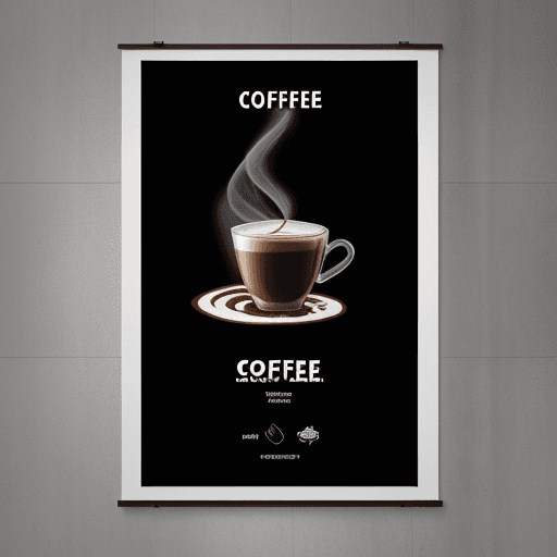 AI generated: a poster of coffee, have  "unseen matter" in middle