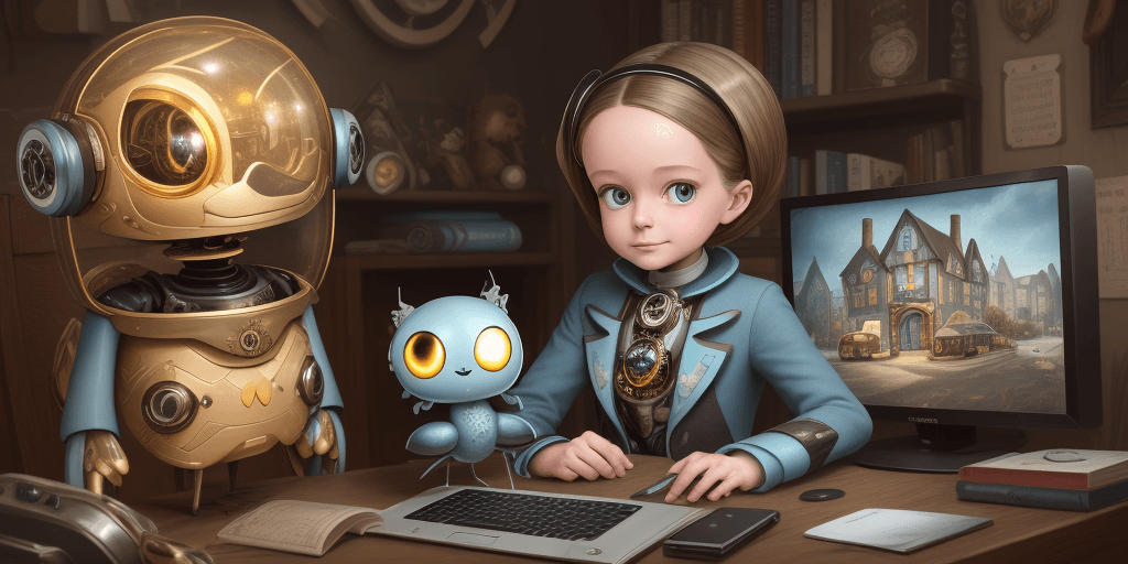 AI generated: Once upon a time, in a cozy little town, there is in the AI technology world , style Craola