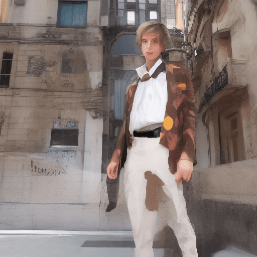 AI generated: mksks style,(GRNO), 1boy,flamboyant,  portrait, jojo's bizzare adventure <lora:HirohikoArakiJoJo:0.7...