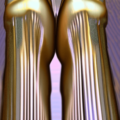 AI generated: Golden Shimmer (DM for Prompt) #SDXL no panties, sexual pose