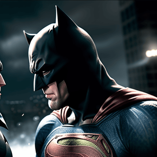 AI generated: pelea batman vs superman