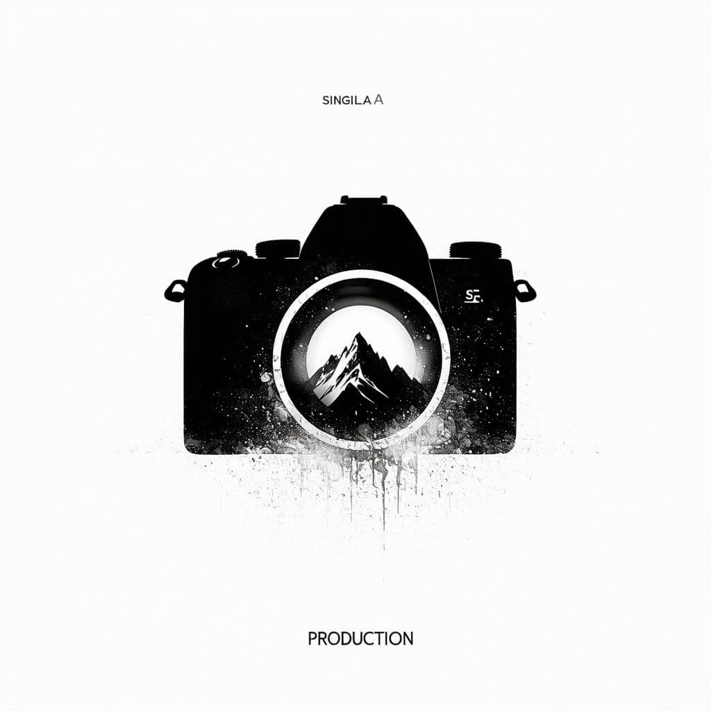 AI generated: A sleek, minimalist logo designed for a professional photographer, elegantly encapsulating the essen...