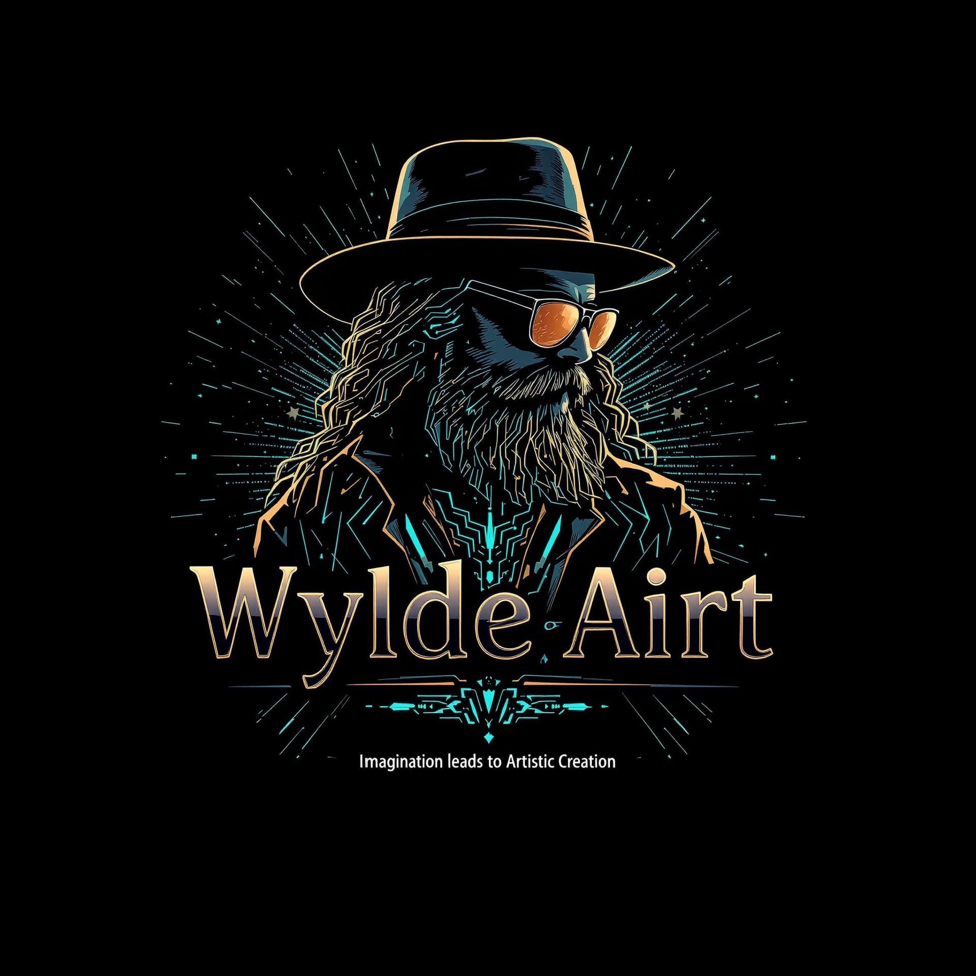 AI generated: Create a high-impact, retro Steampunk logo for the brand "Wylde Airt", preserving the following visu...