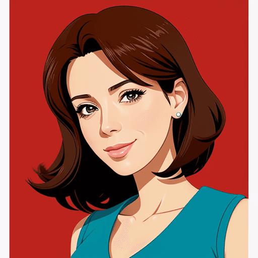 AI generated: official art 2D cartoon-style image jane kaczmarek, characterized by an aesthetic reminiscent of pos...