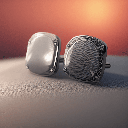 AI generated: Photo of a ultra realistic cufflink, linx engraving, dramatic light, pale sunrise, cinematic lightin...