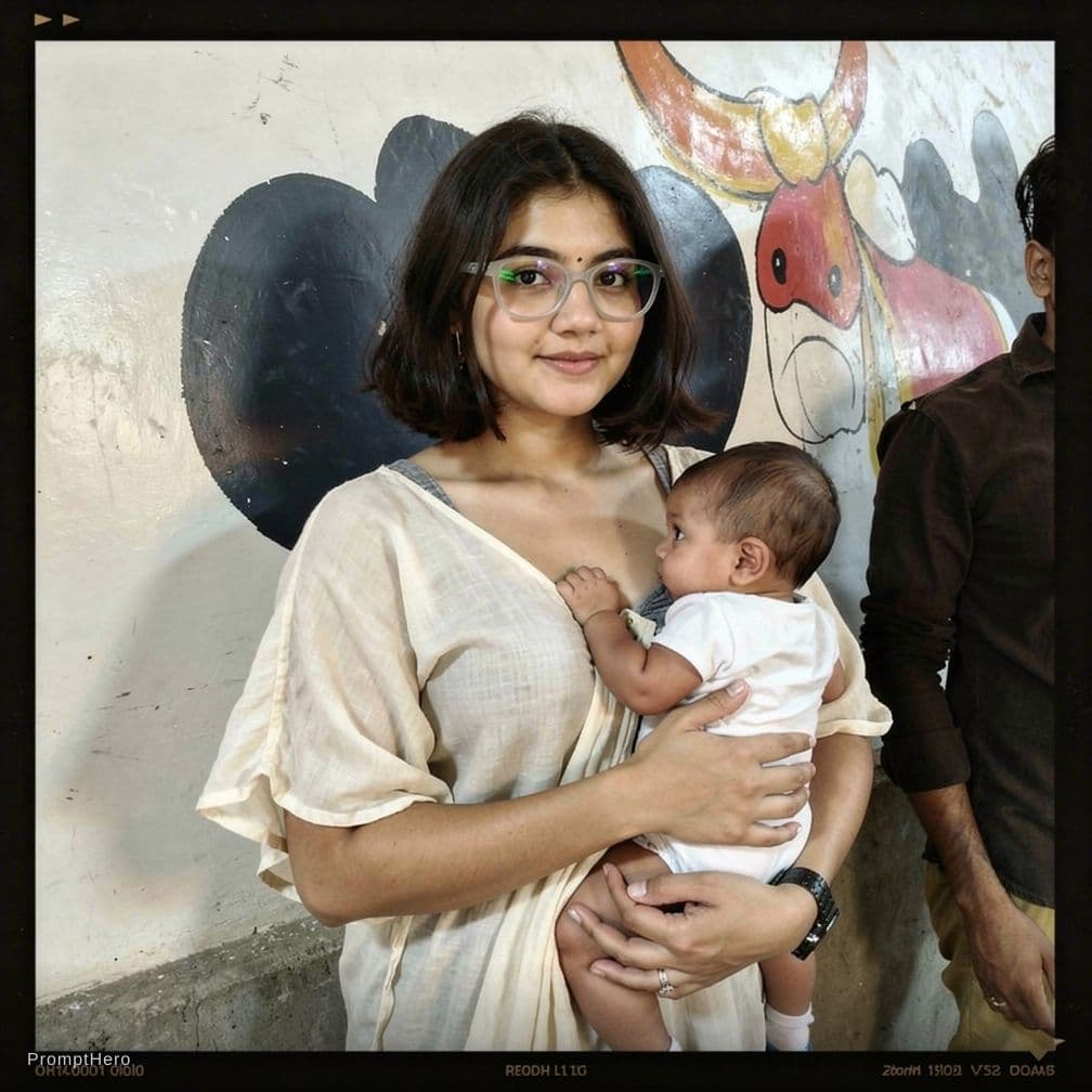 AI generated: Breastfeeding images 
