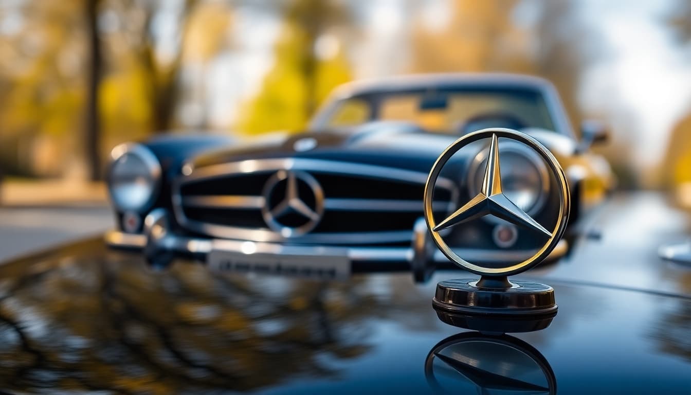AI generated: je conduis une mercedes décapotable Professional photography, bokeh, natural lighting, canon lens, s...