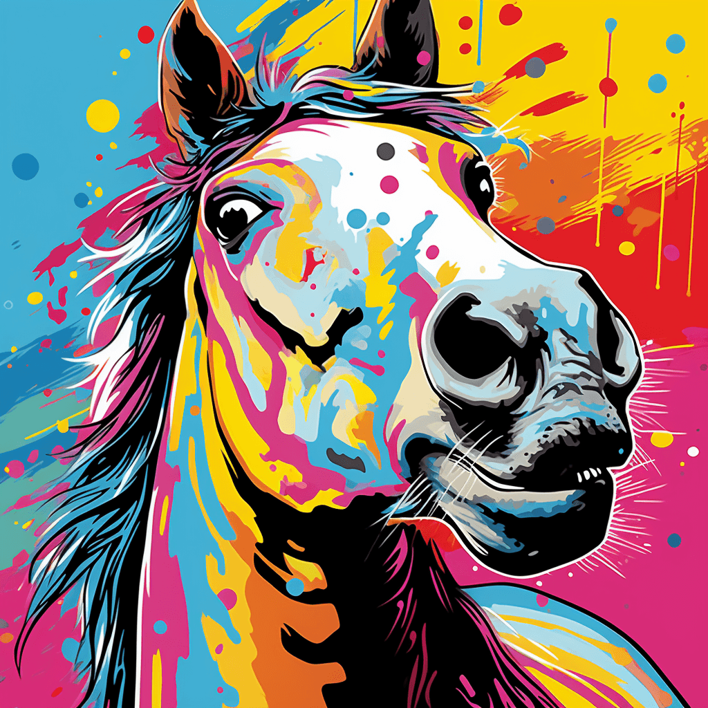 AI generated: pop art horse