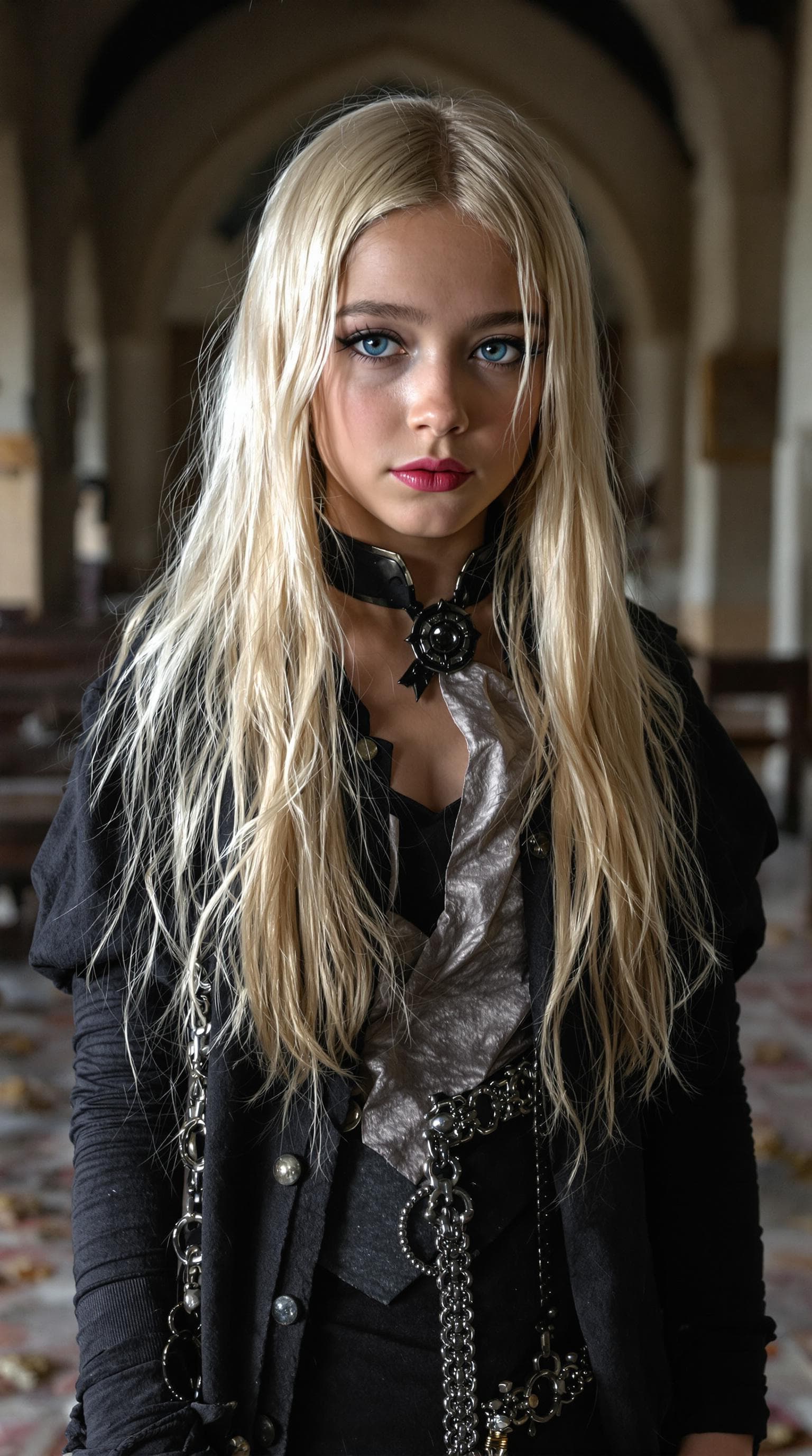 AI generated: a professional photo of a exceptionally beautiful in the world, Preacher the vampire hunter (age 10)...