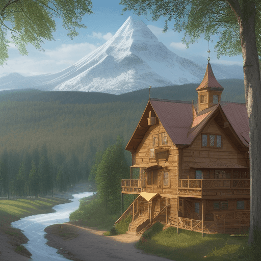AI generated: горный сибирский ландшафт,