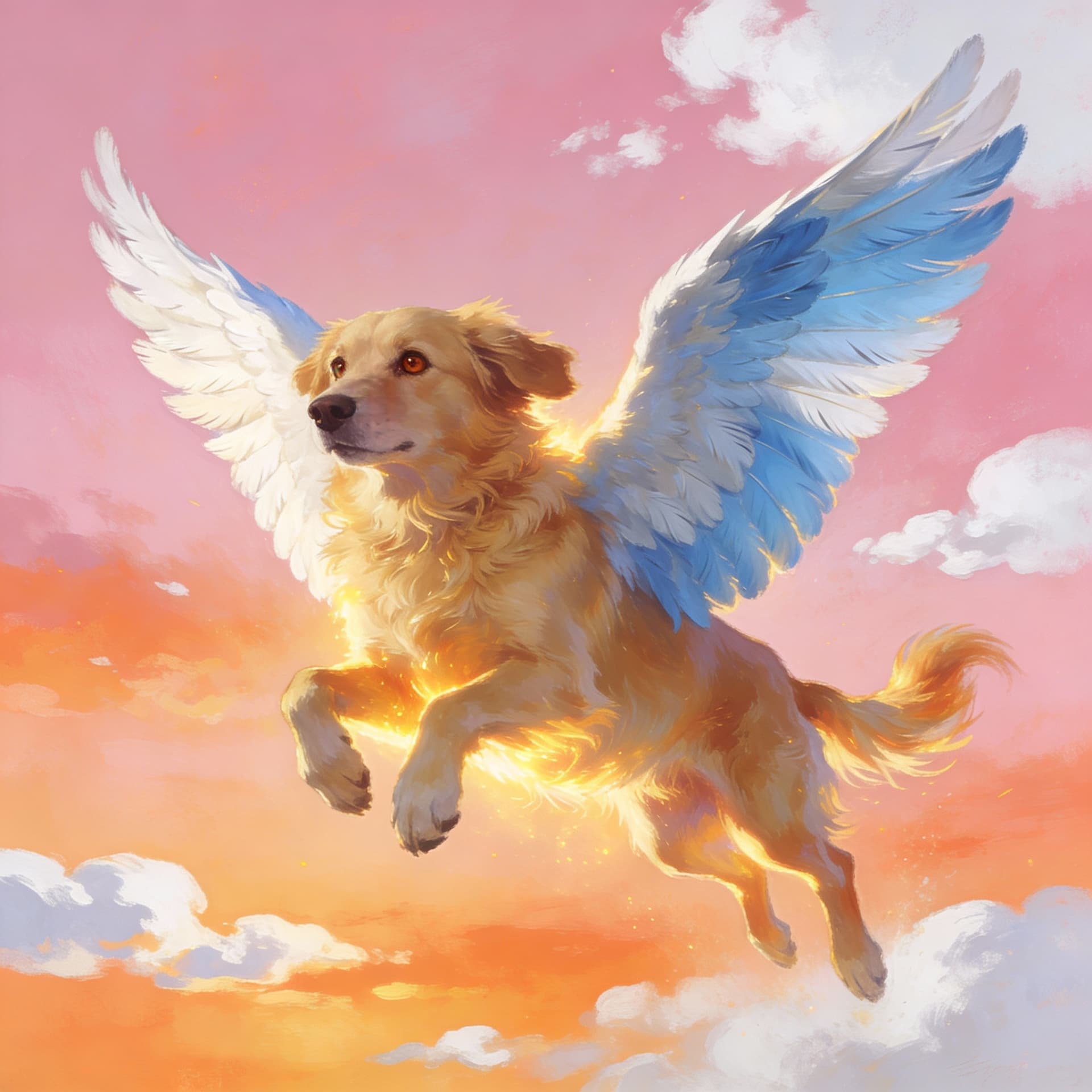 AI generated: un perro volador