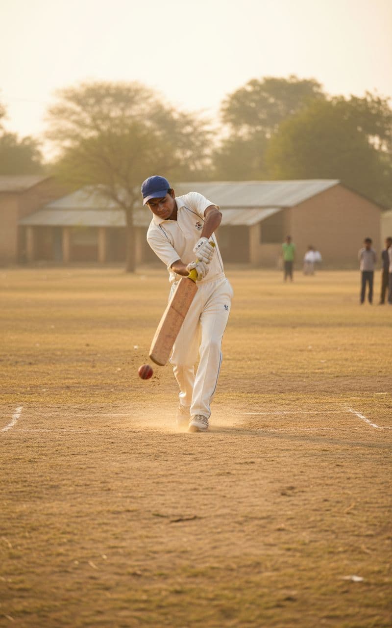 AI generated: [@image:#1:Cricket Action Portrait:https://a.lovart.ai/artifacts/agent/nXvjJWDRkVmGuH8Y.png]  Ultra-...