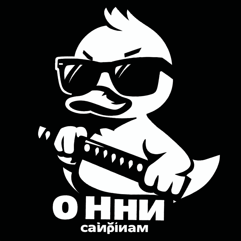 AI generated: A high-quality DTF t-shirt print design, centered on a black background. A cool, stylized cartoon wh...