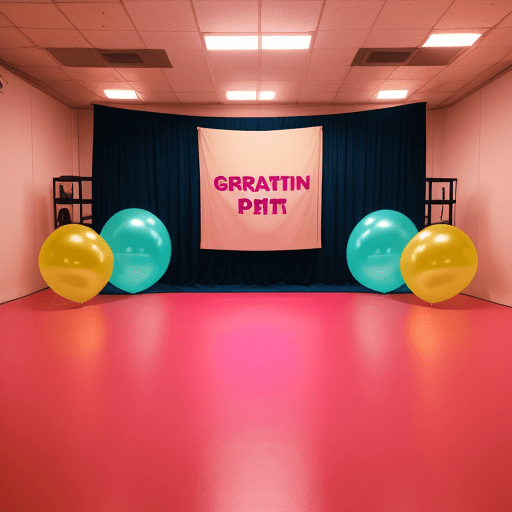 AI generated: perfect Graduation party decorations :: Wes Anderson color palette, studio lighting, low contrast, 8...