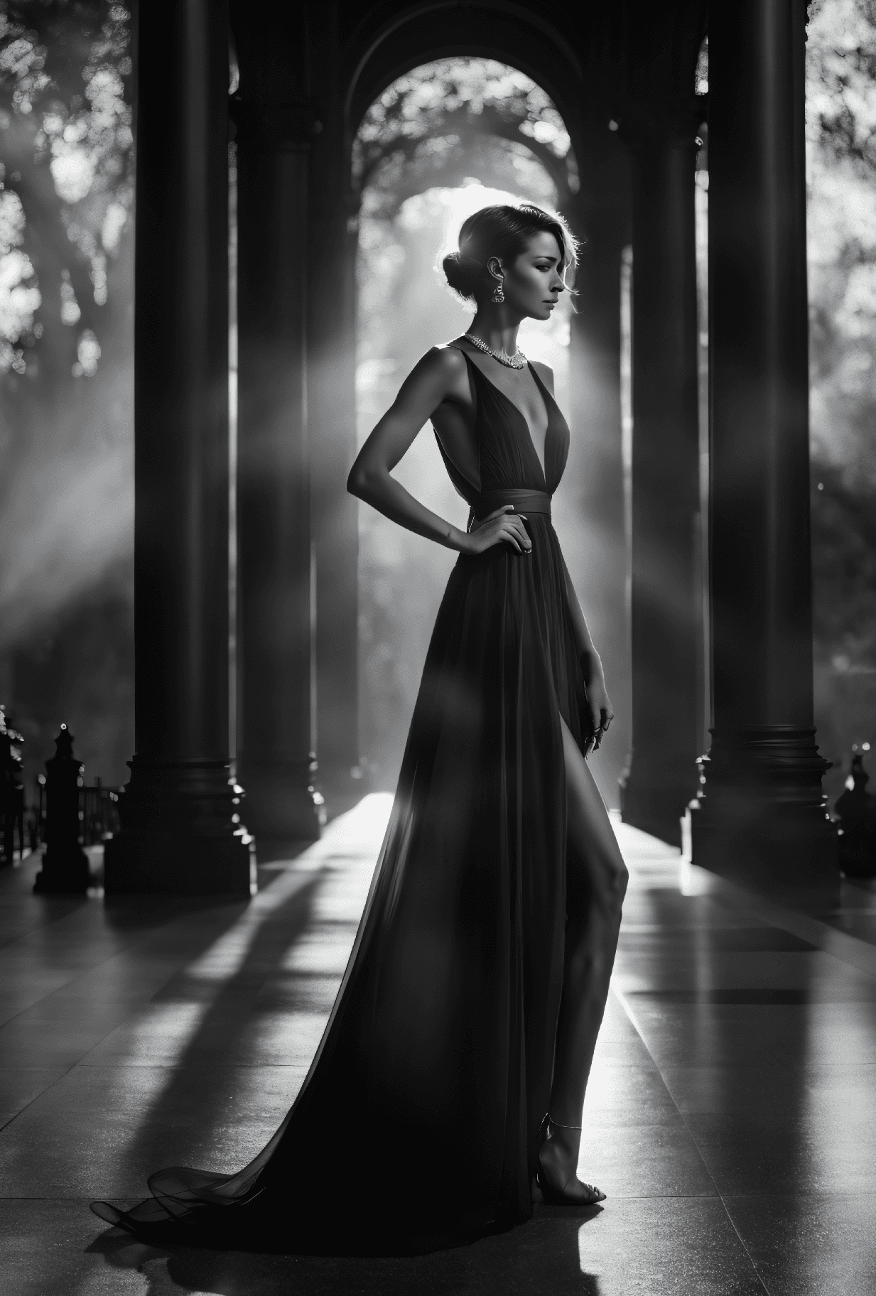 AI generated: Luxury product style b&w Candidly capturing the stories and moments of everyday life on the streets,...