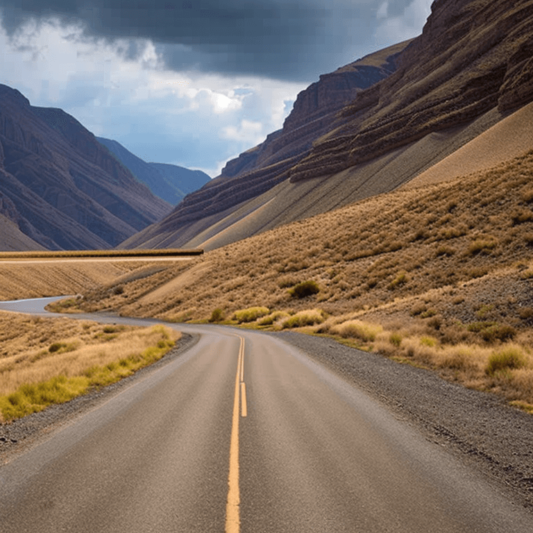 AI generated: (hyperrealism : 1. 4), (award winning: 1. 4) (masterpiece photo: 1. 4) BREAK a dark valley with a dr...
