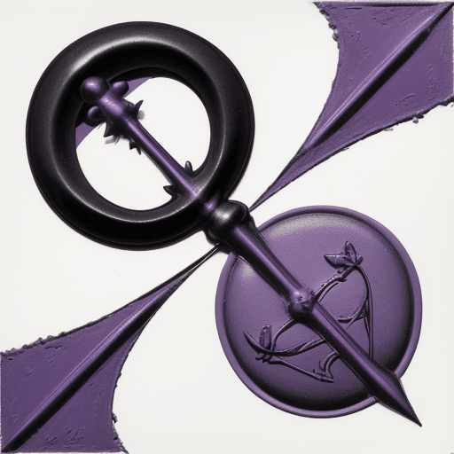 AI generated: wax seal with a purple cancer ribbon, isolated on white, in the style of brian mashburn, jean-andré ...
