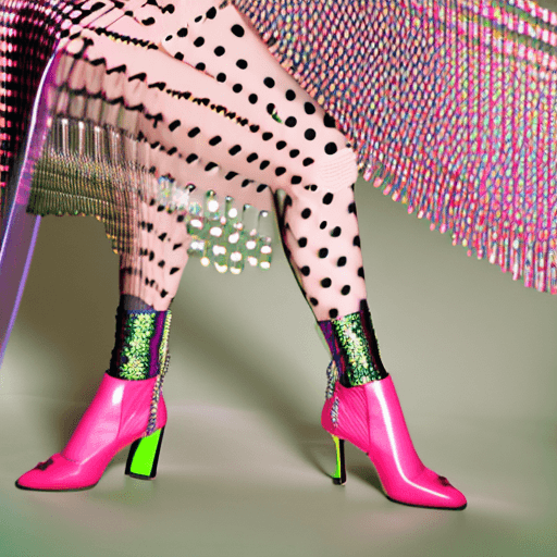 AI generated: 
vogue fashion shooting of a woman wearing high fashion, high key lighting, cinematic,coral pink and...