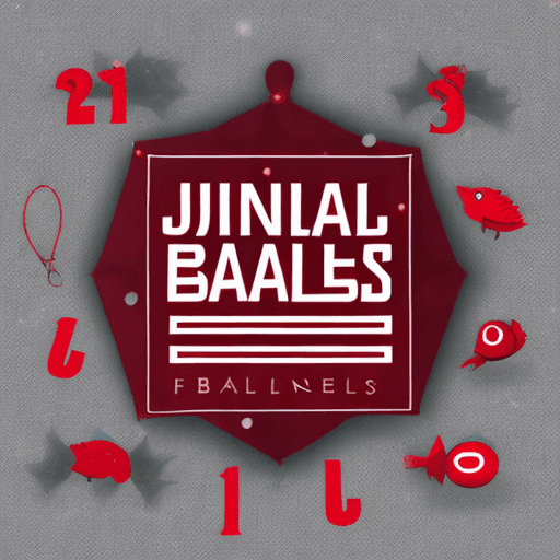 AI generated: Social media square logo for an online store called "Jingle Baits". It's an advent calendar with fis...