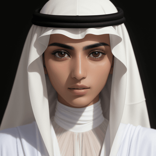 AI generated: A close-up shot with a Sony camera of an Arab model