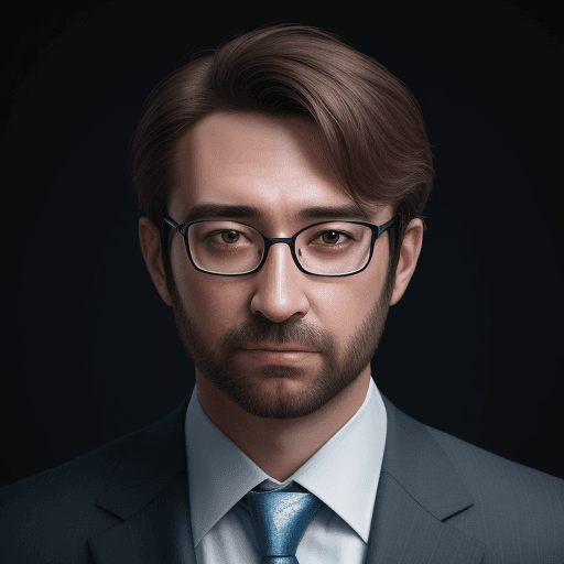 AI generated: 8k Linkedin professional photo of a man in a suit with studio lighting, bokeh, corporate portrait he...