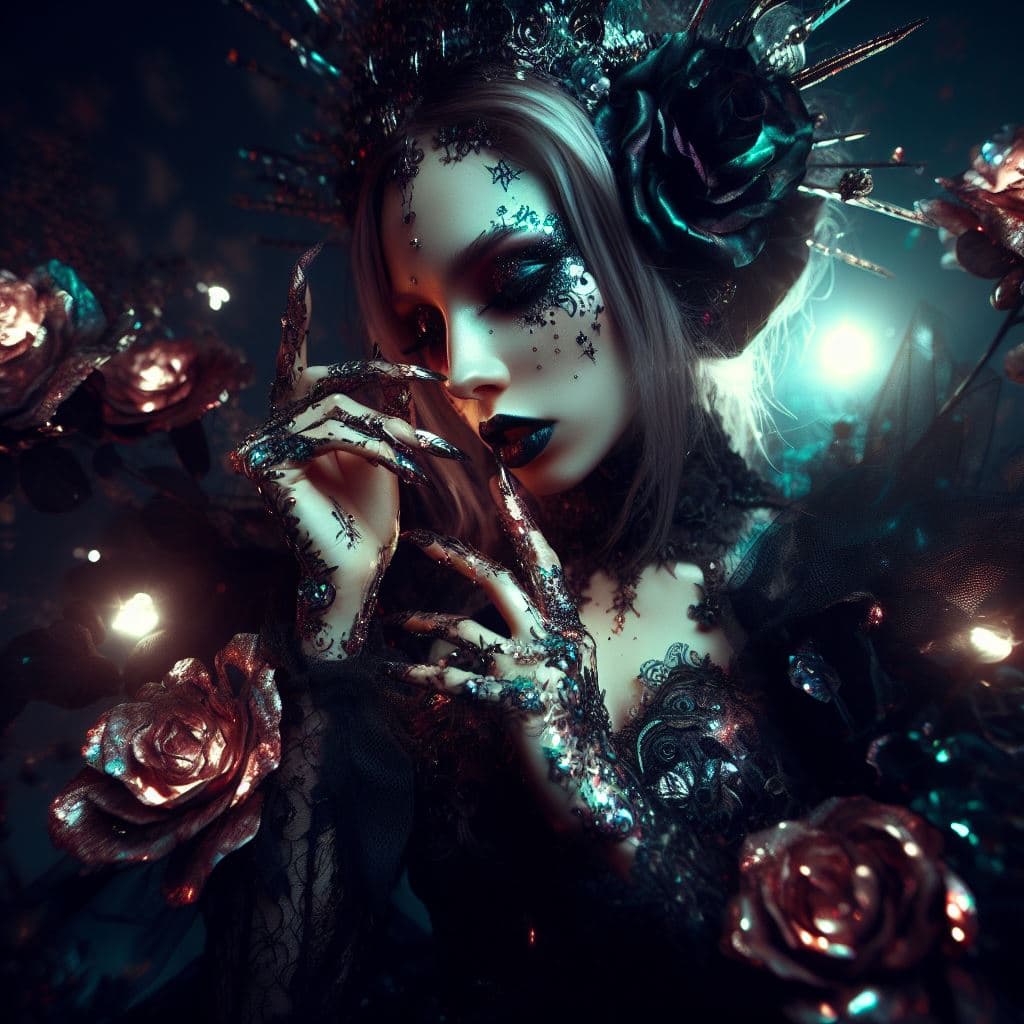 AI generated: a gothic punk masterpiece, very well lit, beautiful, bright, lens flare, shimmering, breathtaking, g...