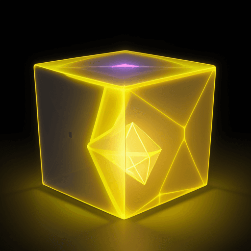AI generated: cube , galexy light , crak in the cube , glowing , photographi , realistec , unreal engen 5 , 8k , f...