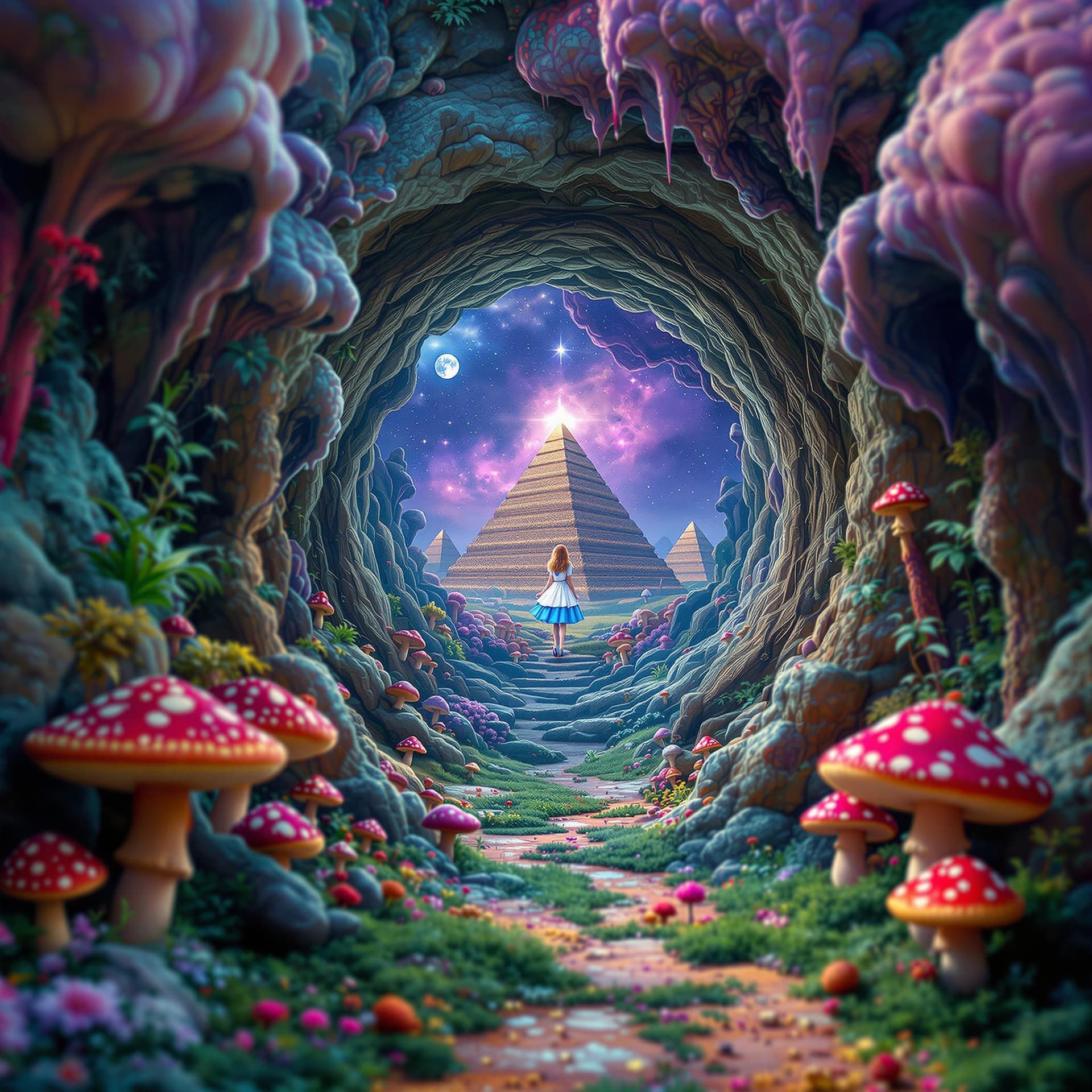 AI generated: In high, surreal, psychedelic detail and rendered in 8k. Reality is merely an illusion, albeit a ver...