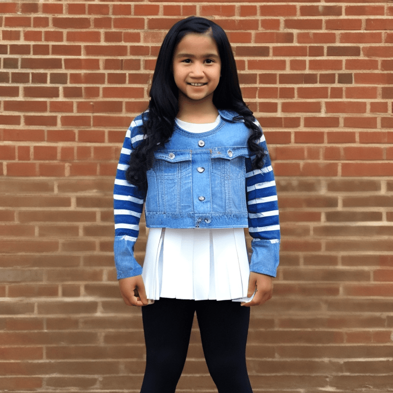 AI generated: 13-year-old girl, 5'1' tall, 105 pounds, blended Filipino facial features, red Converse Chuck Taylor...