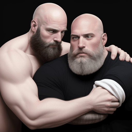 AI generated: 
Go back
There are only two white guys. The first guy, the big one, is 59 years old, bald, 6'3" and ...
