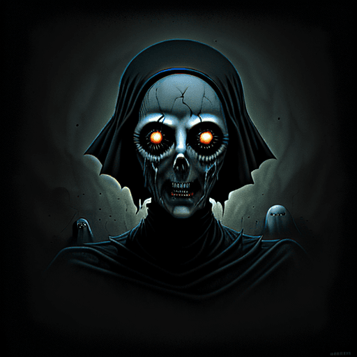 AI generated: retro classic horror dark vintage sci-fi : : 2D dark matte illustration : : FRACTIONS OF A GHOST :: ...