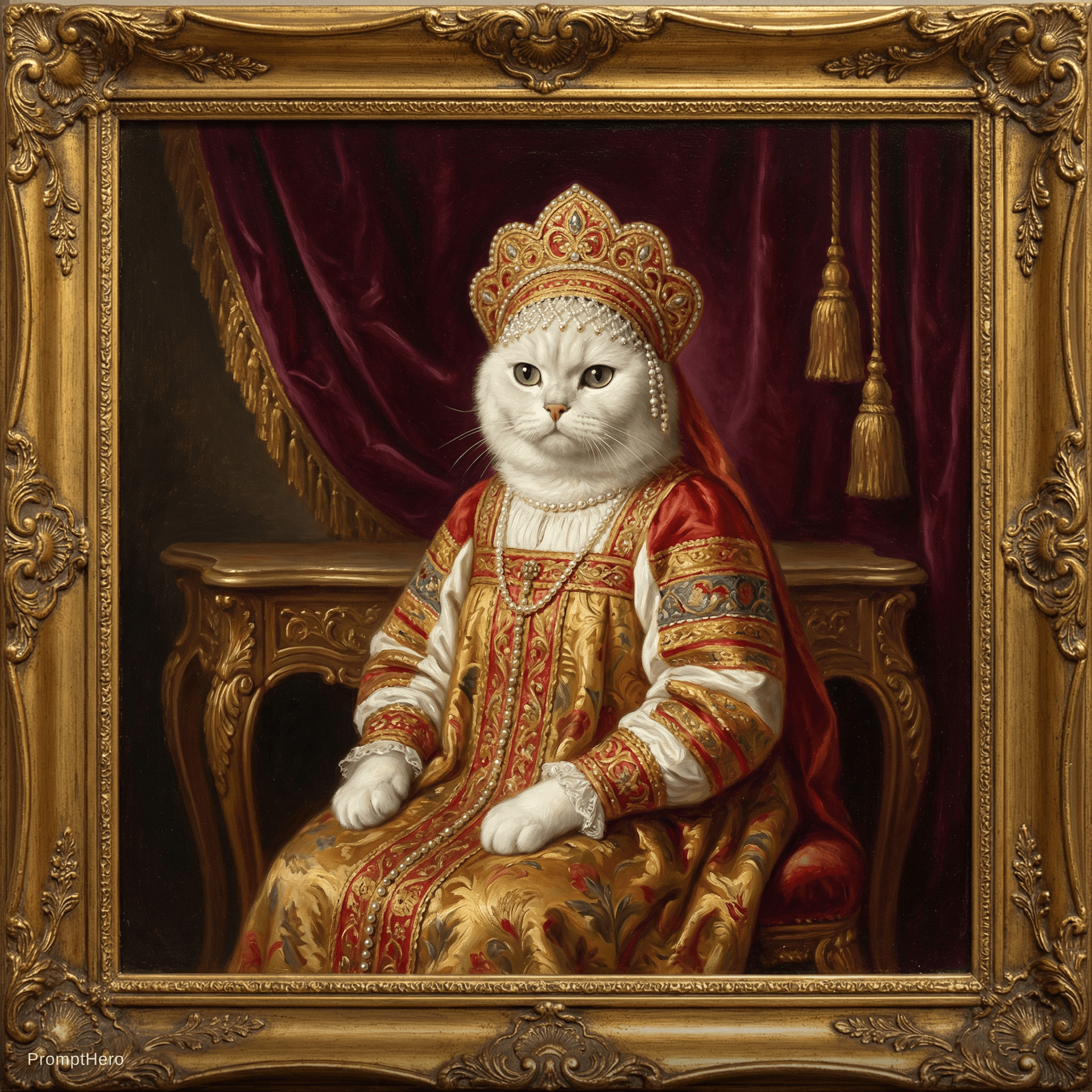 AI generated:  одеть в царский сарафан