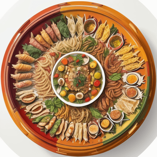 AI generated: A realistic image of one large bowl containing a variety of Italian antipasti and pasta. The picture...