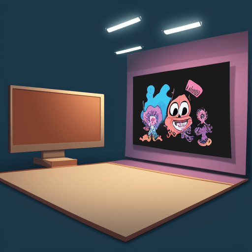 AI generated: background cartoon digital cartoon painting art animation studio