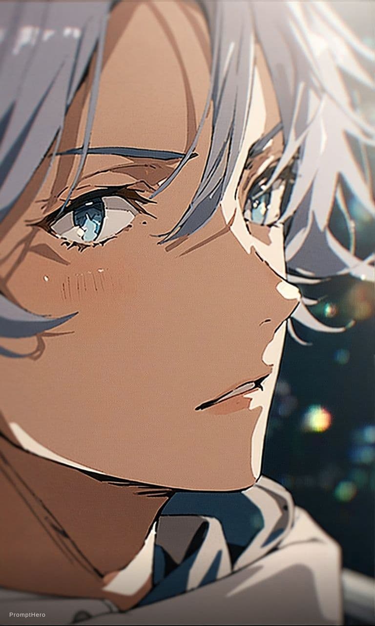 AI generated: High quality portrait of the picture attached.do not change the face details. Art by Makoto Shinkai,...
