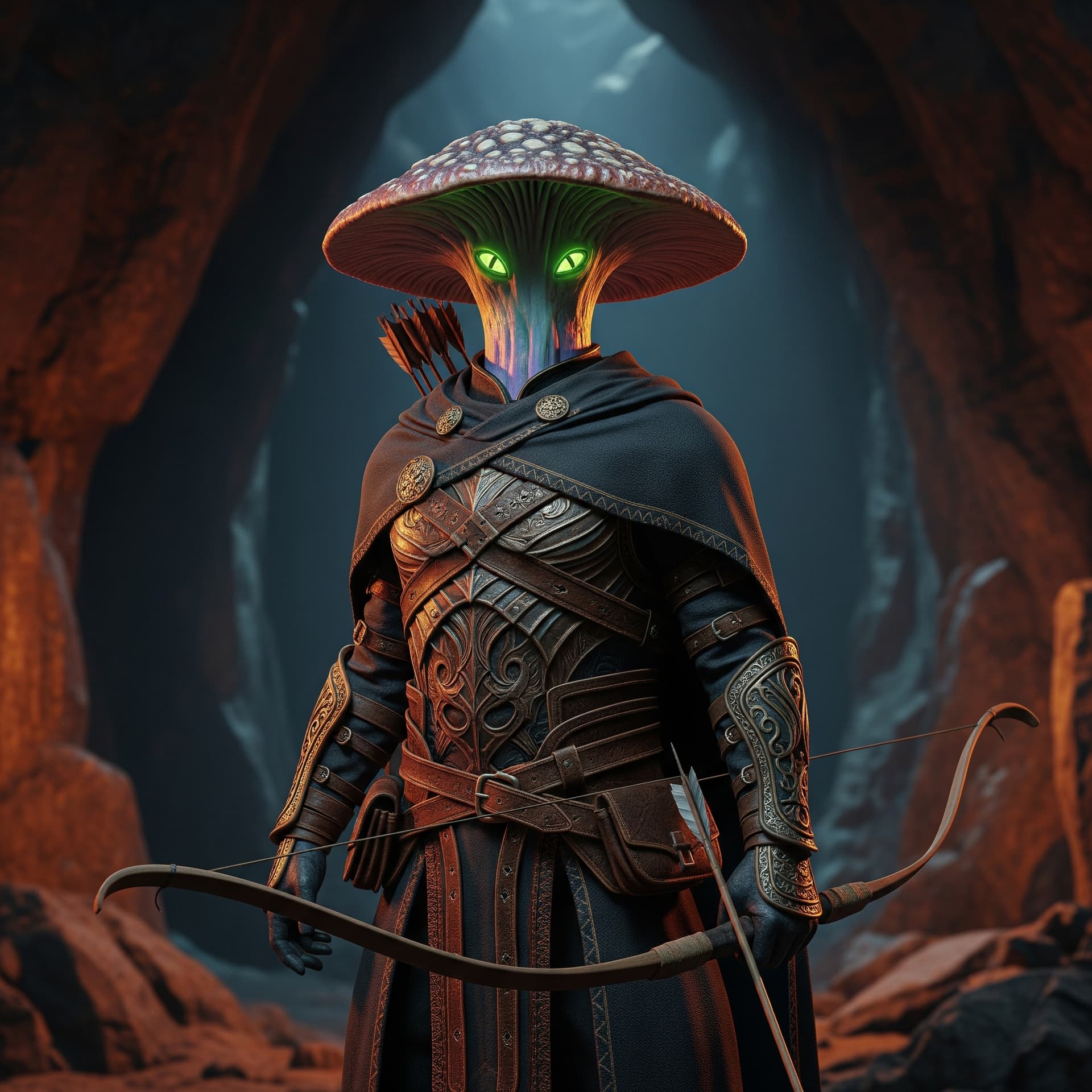 AI generated: Photorealistic fantasy character portrait in the style of Dungeons and Dragons. The character posses...