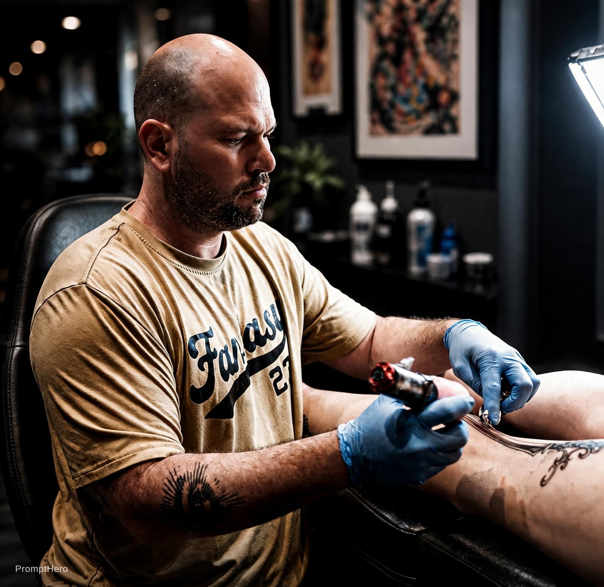 AI generated: Enhance this tattoo studio photo to look like a premium professional portfolio image while preservin...
