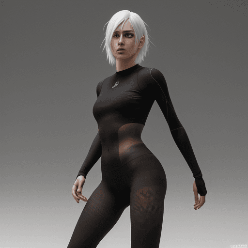 AI generated: a human with white background, hald hair, black tights, hyper realism, high detail, octane render, 8...