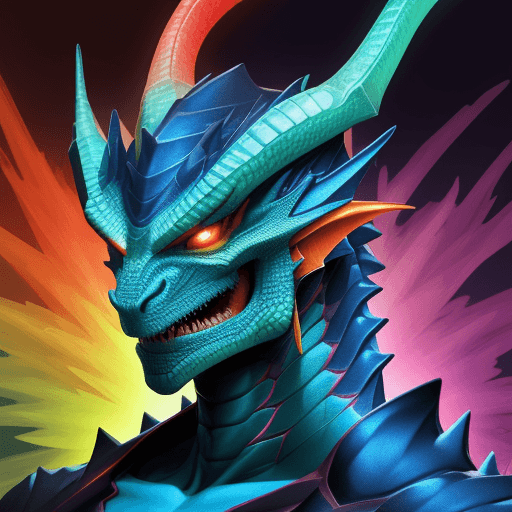 AI generated: dragon humaniod made out of pure energy vibrant colors handsome male - Image #3