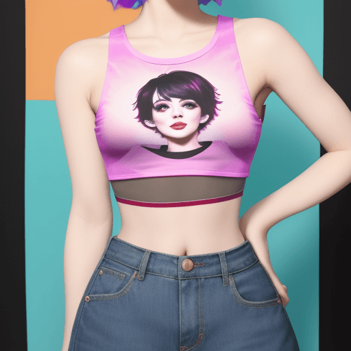 AI generated: manic pixie dream girl crop top