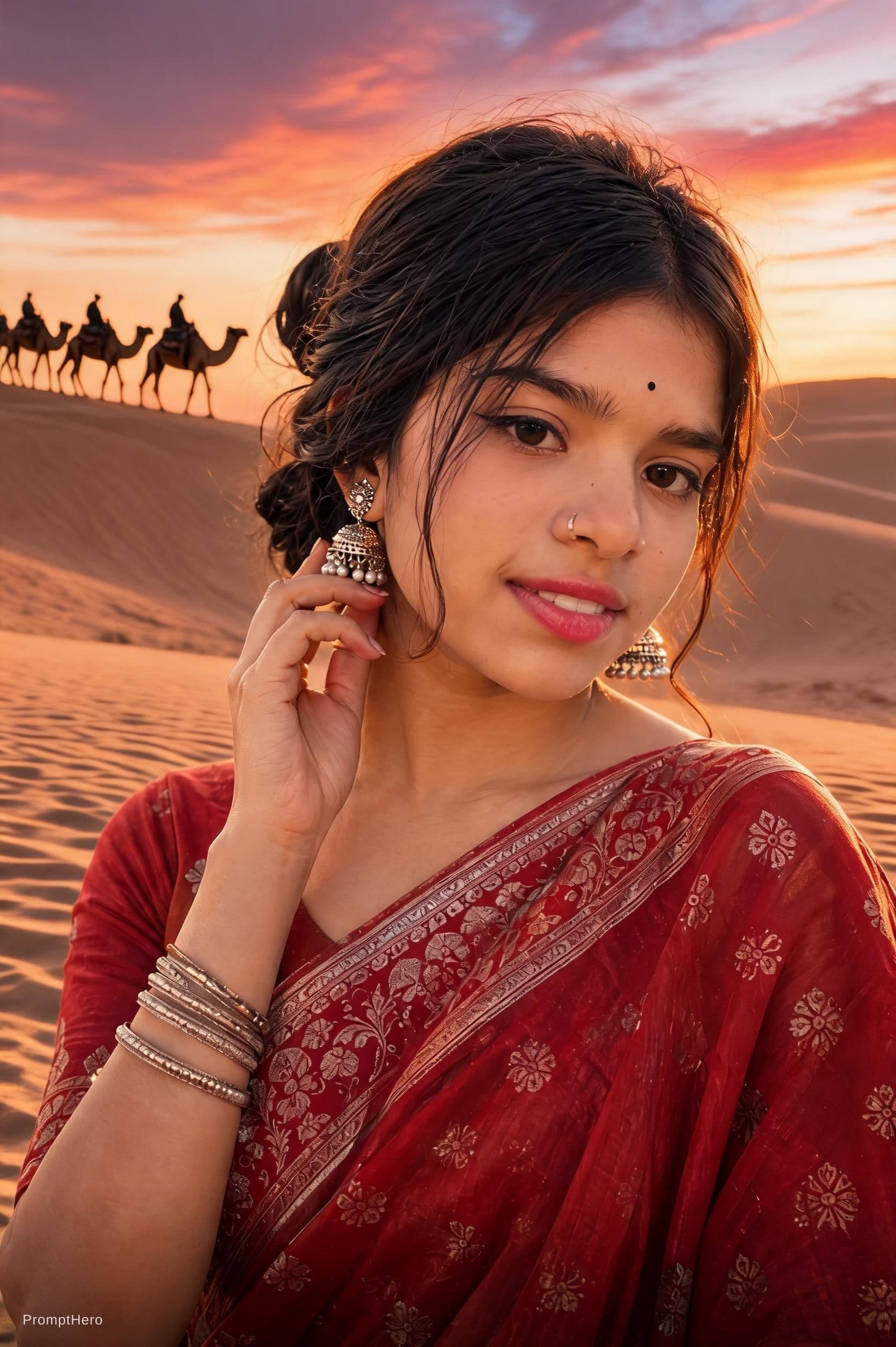 AI generated: Trending photo editing change background 4k quality add