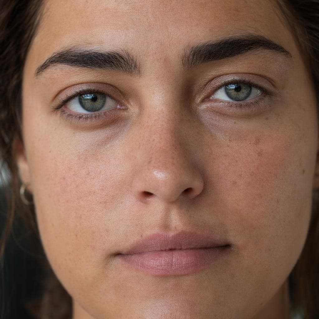 AI generated: Create an extreme close-up,ultra-photorealistic portrait of a real 22-year-old woman with Southern E...