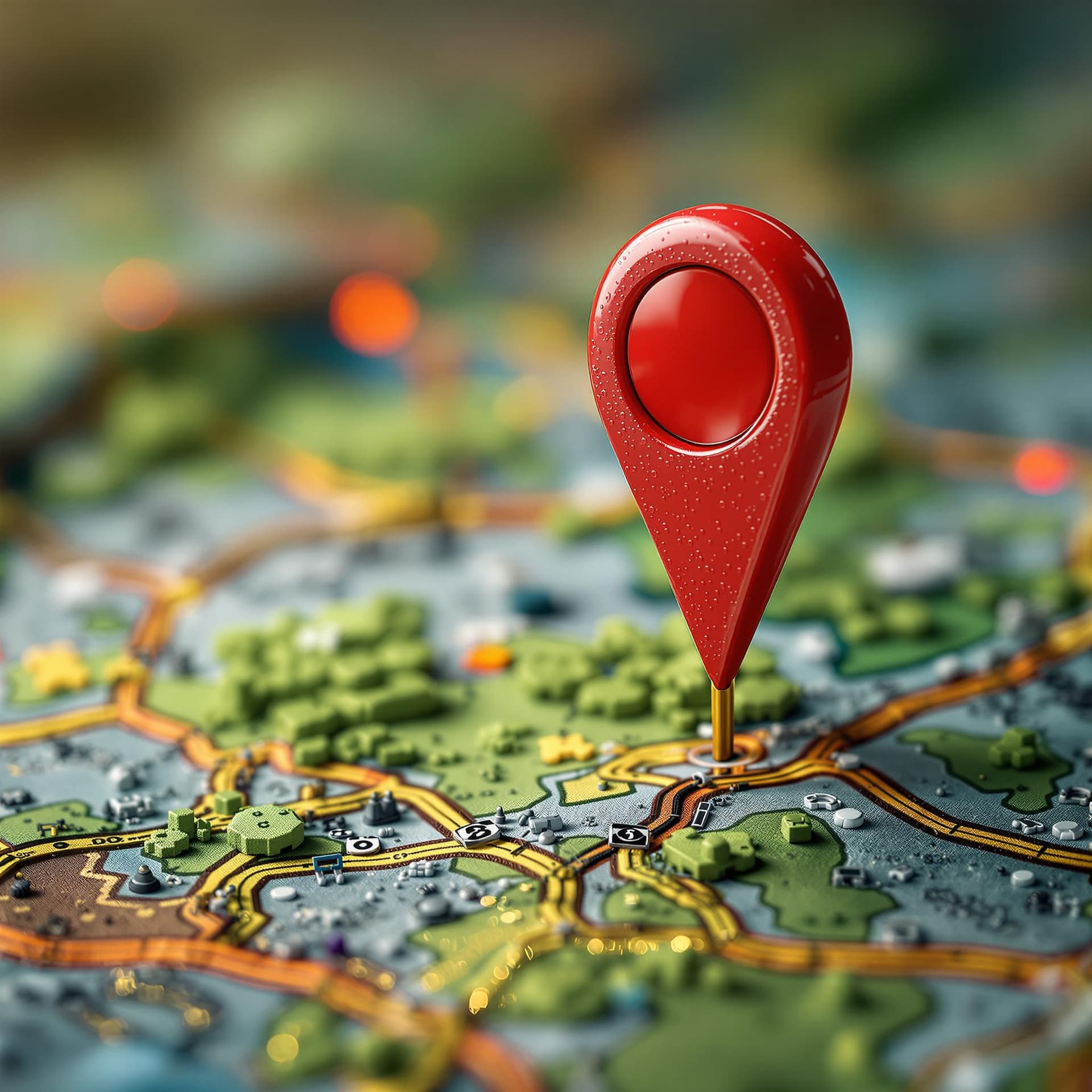 AI generated: A map pin or search icon indicating local holistic doctors dslr, ultra quality, sharp focus, tack sh...